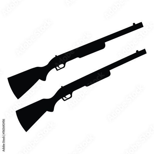 The outline of shotguns