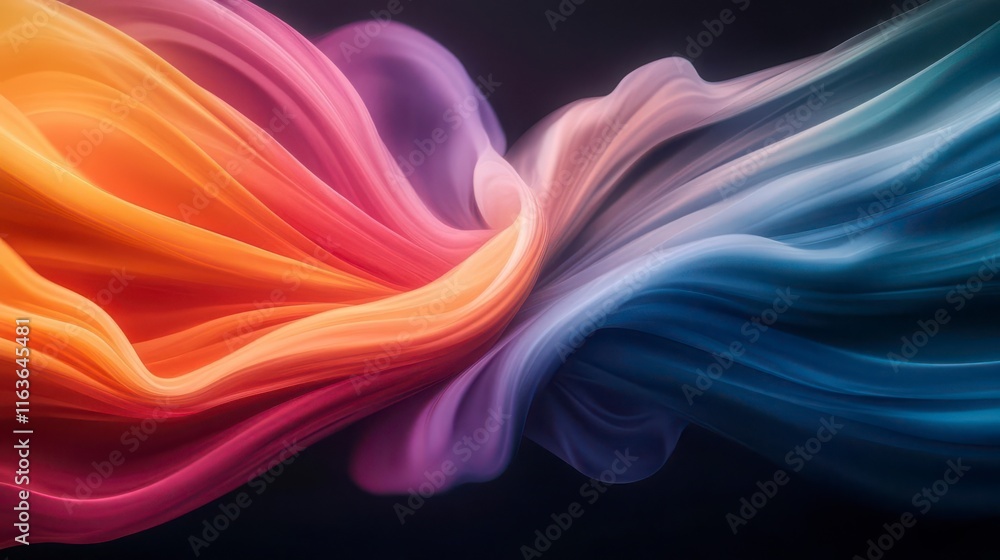 Obraz premium Vibrant Hues Dance: A Symphony of Color and Flow