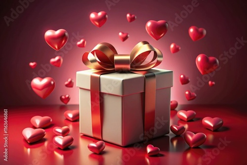 Valentine's Day gift 3d illustration