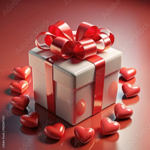 Valentine's Day gift 3d illustration