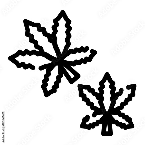marijuana leaves cutline icon