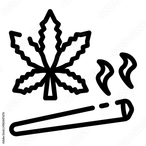 rolled marijuana cutline icon