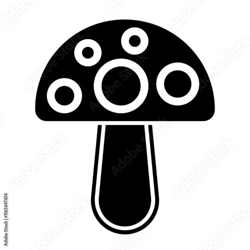 drug mushroom glyph icon