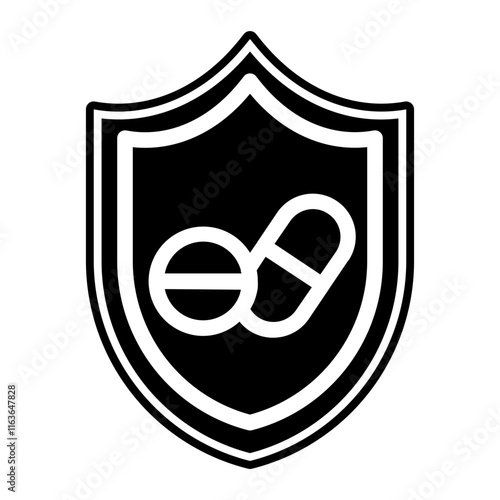 drug protection glyph icon
