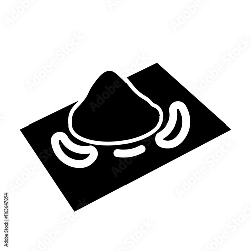 narcotic powder glyph icon