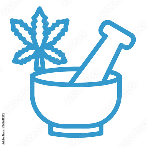 pounding marijuana leaves