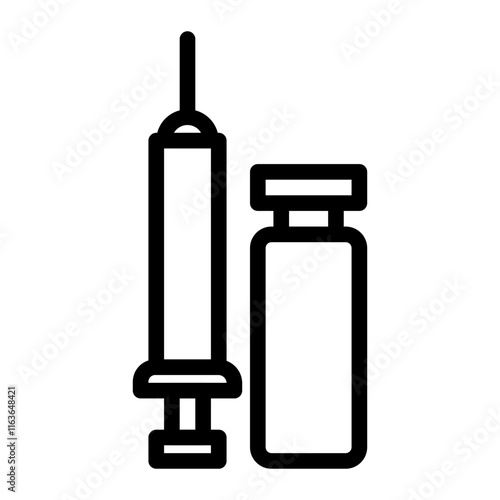 injectable drugs line icon