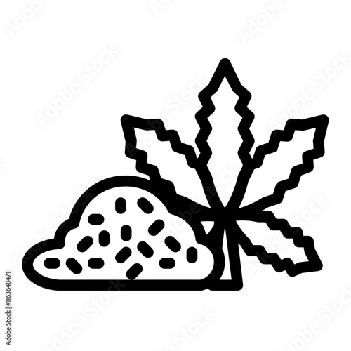 marijuana powder line icon