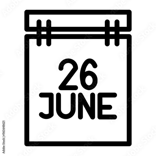 anti-drug day line icon