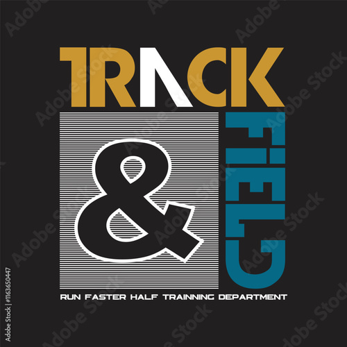 track and field design typography vector illustration