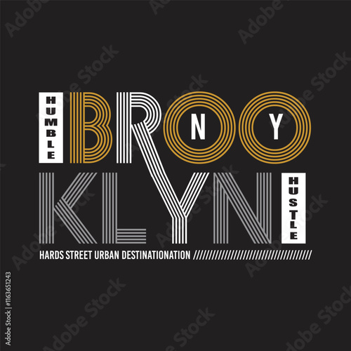 brooklyn nyc design typography vector illustration