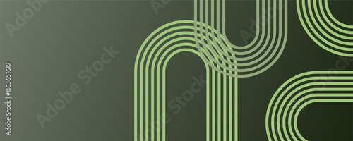ABSTRACT GREEN WAVE background modern. Concept technology futuristic lines. Space for text. Motion lines vector design for cover, brochure, book, banner web, advertising
