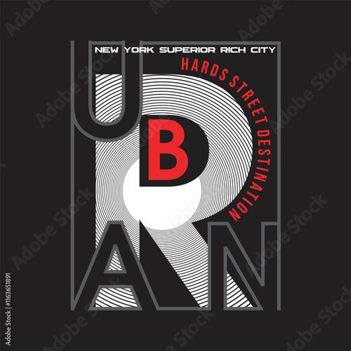 urban street design typography vector illustration