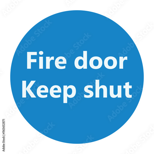 Fire door keep shut signboard, fire safety sign, fire door keep shut sign isolated on white background.