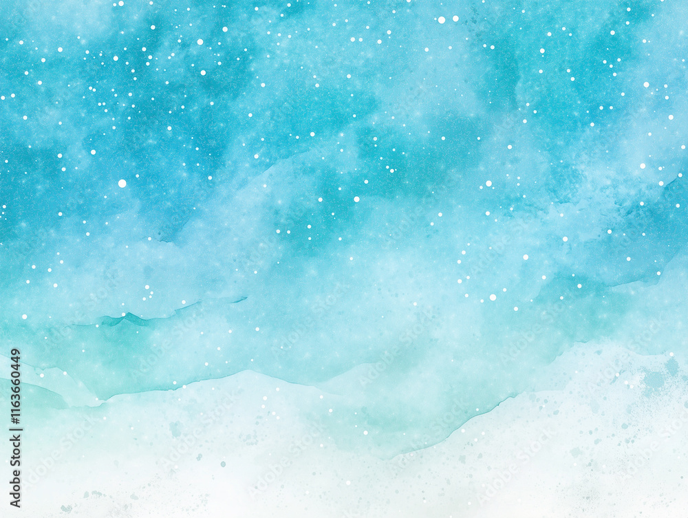 Obraz premium Blue watercolor space background. Illustration painting