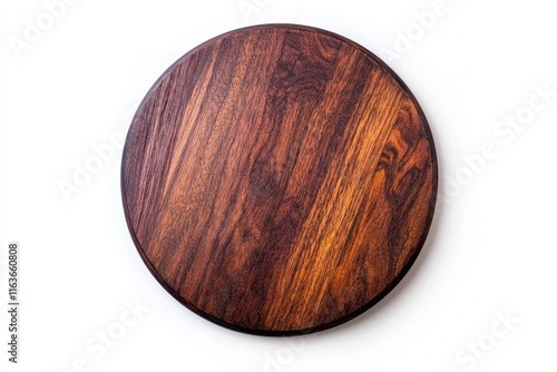 isolated top view of a rectangular wooden cutting board photo