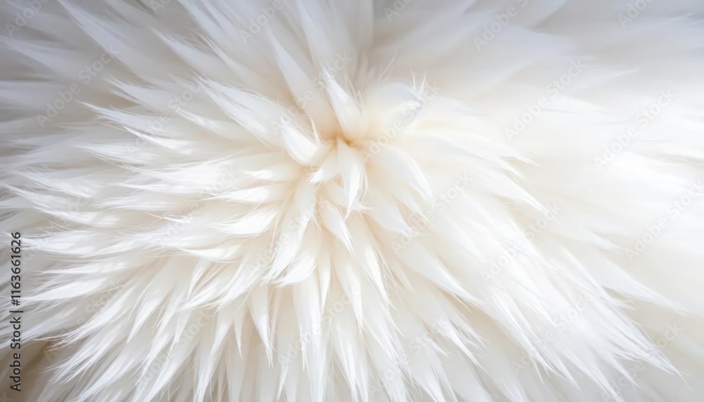 Fototapeta premium A Close-Up View of a Soft White Fluffy Texture, Perfect for Cozy-Themed Backgrounds, Winter Designs, or Luxury Branding Projects