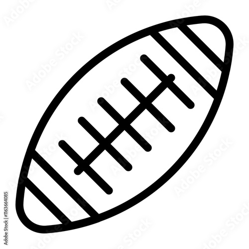 rugby game line icon