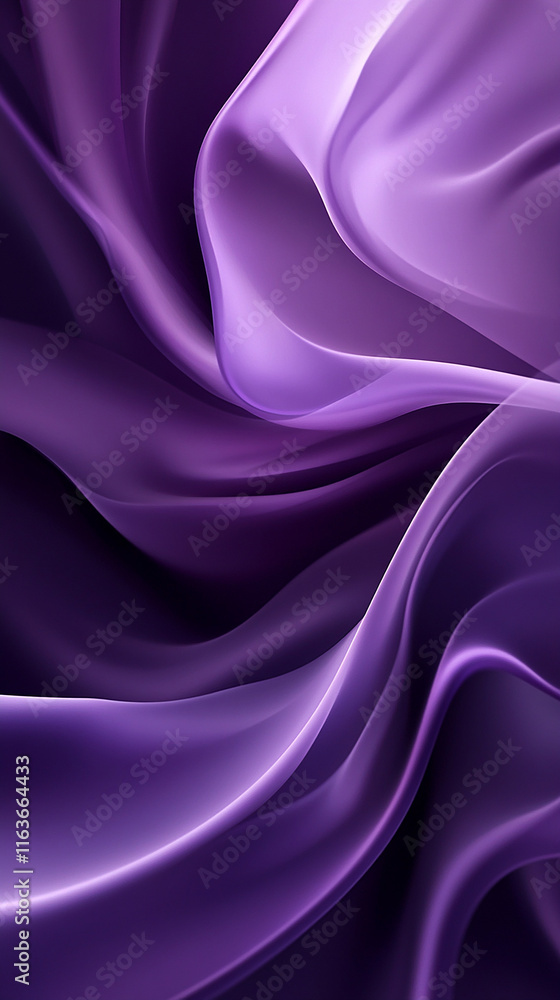 Obraz premium Smooth swirling smoke with soft purple gradients