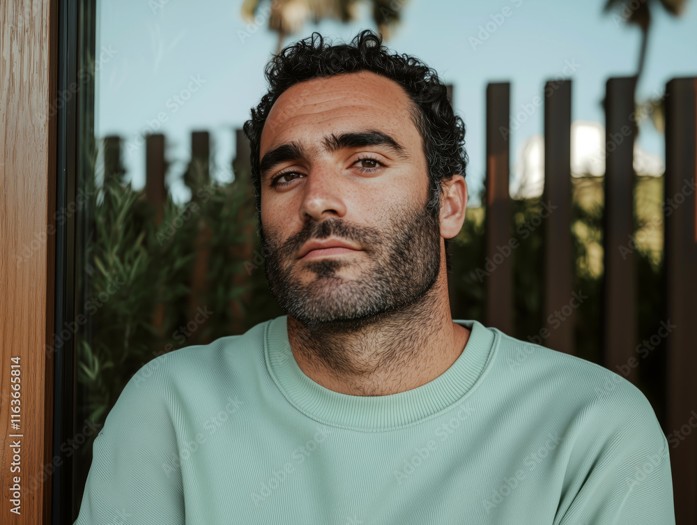 Stylish Man with Curly Hair and Beard in Casual Outfit - Confident and Trendy Look
Stylish Man with Curly Hair and Beard in Casual Outfit - Confident and Trendy Look