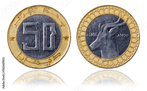 Принти на полотні Coin 50 dinars. 2018 year. Republic of Algeria