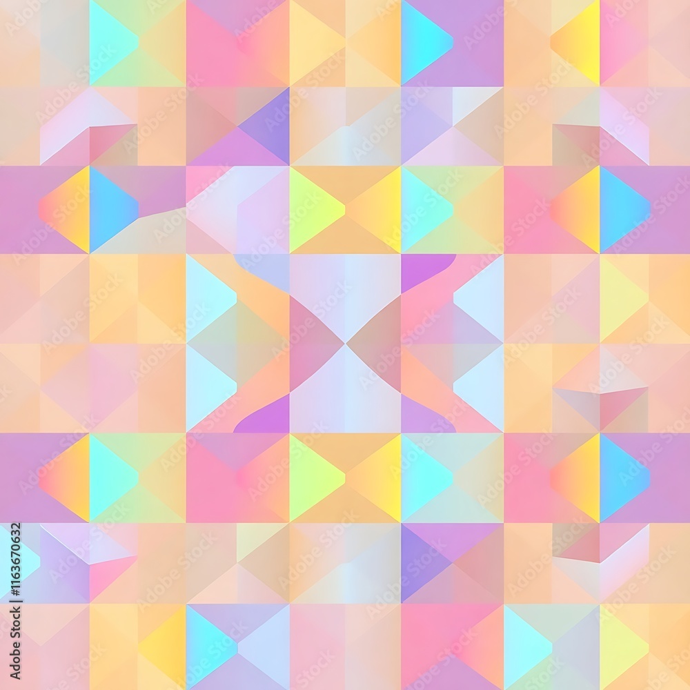 Obraz premium Pastel Geometric Dreamscape 