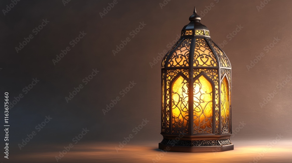 An ornate lantern casting warm light, showcasing intricate design and ambiance. An ornate lantern casting warm light, showcasing intricate design and ambiance.