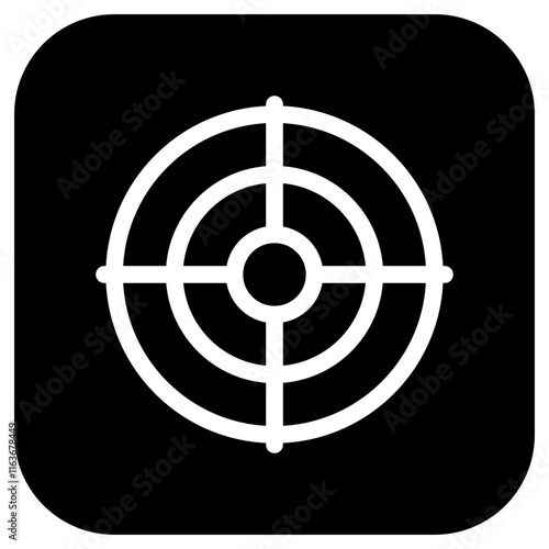 Editable shooting game, target, focus vector icon. Video game, game elements. Part of a big icon set family. Perfect for web and app interfaces, presentations, infographics, etc