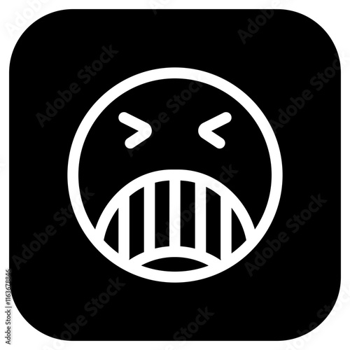 Editable angry, upset, expression emoticon vector icon. Part of a big icon set family. Part of a big icon set family. Perfect for web and app interfaces, presentations, infographics, etc