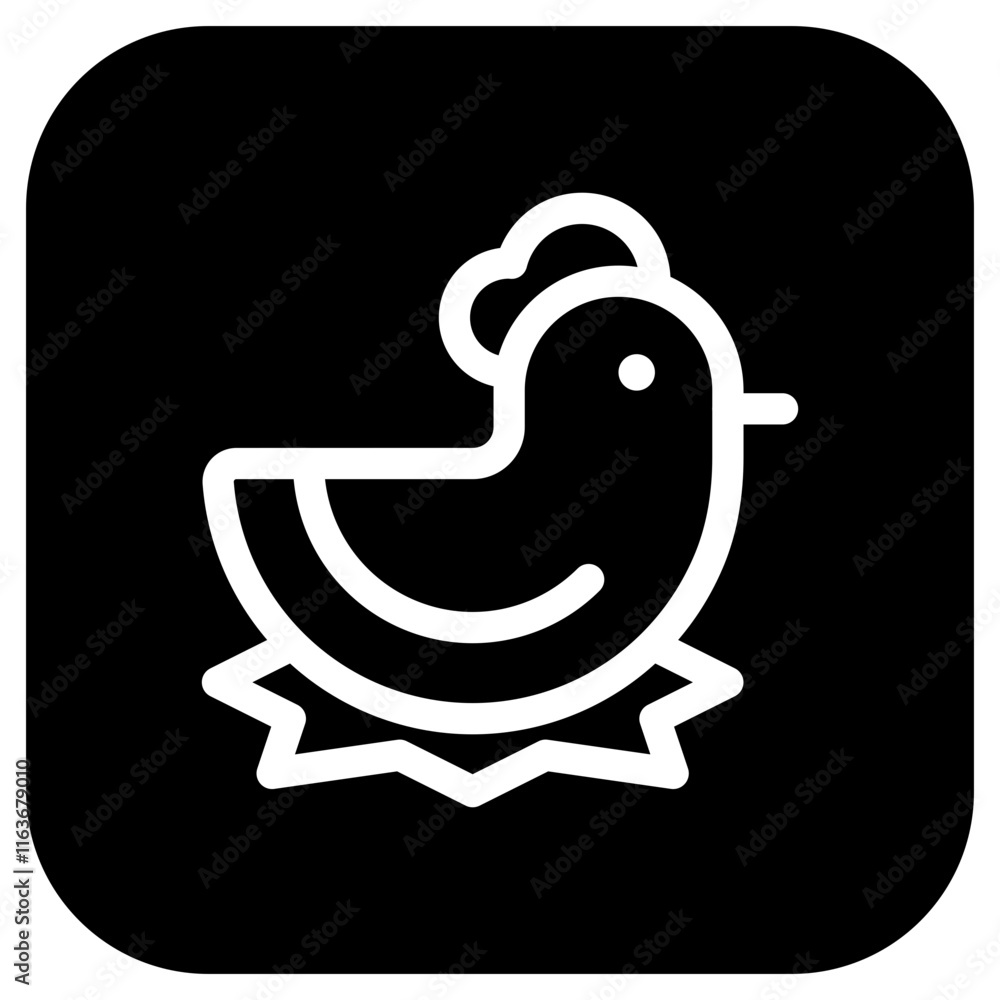 Editable hen, chicken vector icon. Animal, farm, livestock. Part of a big icon set family. Perfect for web and app interfaces, presentations, infographics, etc Editable hen, chicken vector icon. Animal, farm, livestock. Part of a big icon set family. Perfect for web and app interfaces, presentations, infographics, etc