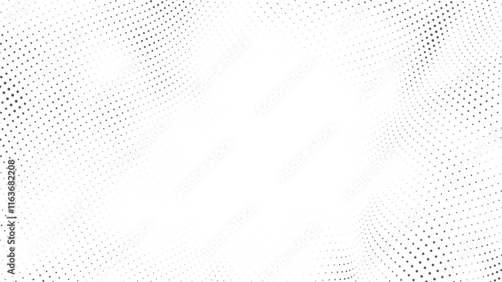 Grunge Halftone Pattern with Dense Dotted black and white wave Texture,  Halftone Texture Innovative Patterns for Modern Product Banners and Covers