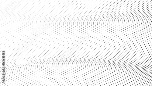 Grunge Halftone Pattern with Dense Dotted black and white wave Texture,  Halftone Texture Innovative Patterns for Modern Product Banners and Covers