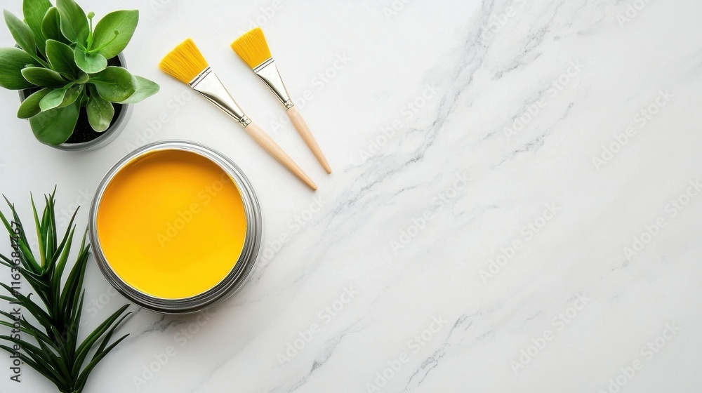 Open paint can filled with shimmering golden liquid on a clean minimalist marble surface background Bright metallic and reflective texture for product design purposes Open paint can filled with shimmering golden liquid on a clean minimalist marble surface background Bright metallic and reflective texture for product design purposes