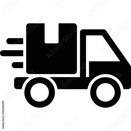Simple vector icon delivery of goods