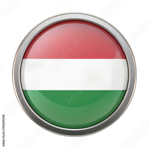 Hungary flag in circle icon photo