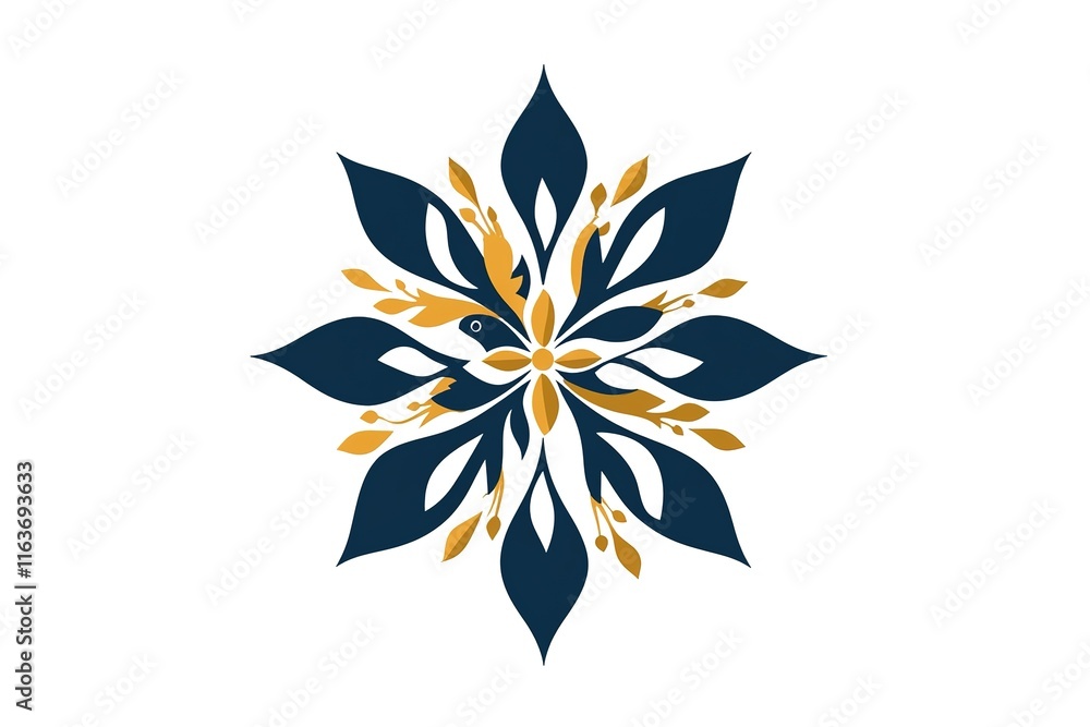 Obraz premium Elegant Floral Design with Gold Accents