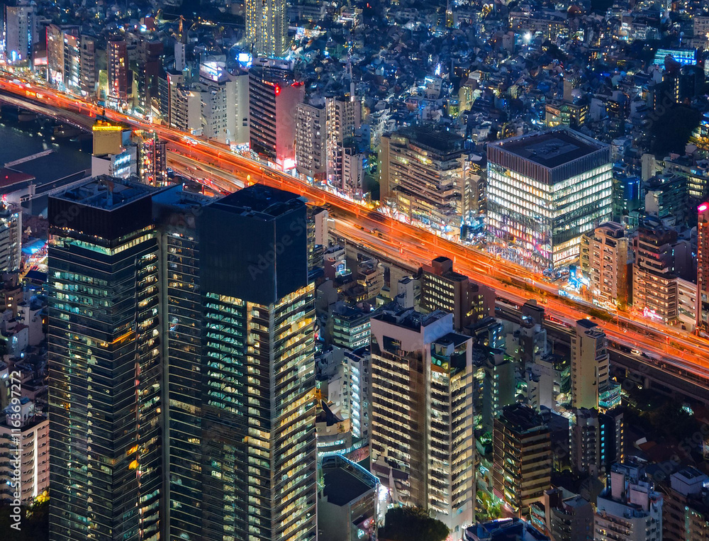 Obraz premium 都会の夜景