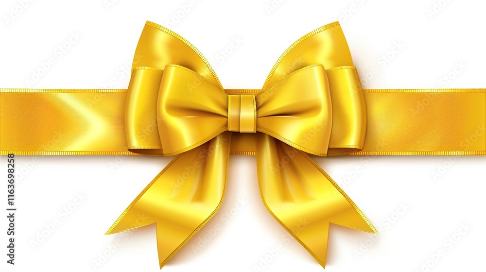 Gold ribbon with bow isolated on a white background, vector illustration. High-resolution, detailed and professional illustration with realistic colors and clean, sharp focus. Gold ribbon with bow isolated on a white background, vector illustration. High-resolution, detailed and professional illustration with realistic colors and clean, sharp focus.