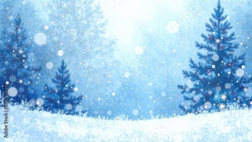 Wallpaper Mural winter background, falling snowflakes, snow frosty air effect, blurred cold atmosphere, soft blue and white color palette, wintertime scene Torontodigital.ca