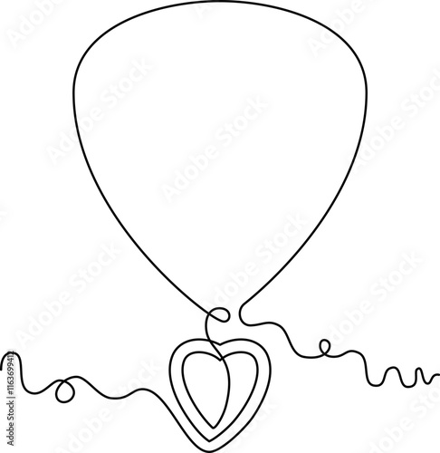 one line art necklace vector illustration. line art, one continuous line, simple, hand drawn and sketch style. for icons, symbols, signs or logos. PNG