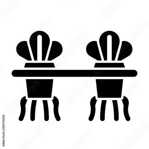 hydroponic gardening glyph icon