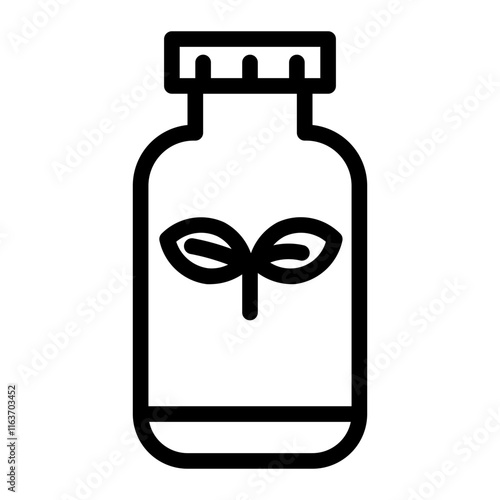 bottle fertilizer line icon