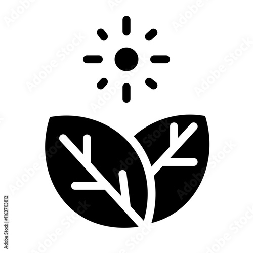 photosynthesis solid icon