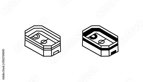 Stadium icon design with white background stock illustration