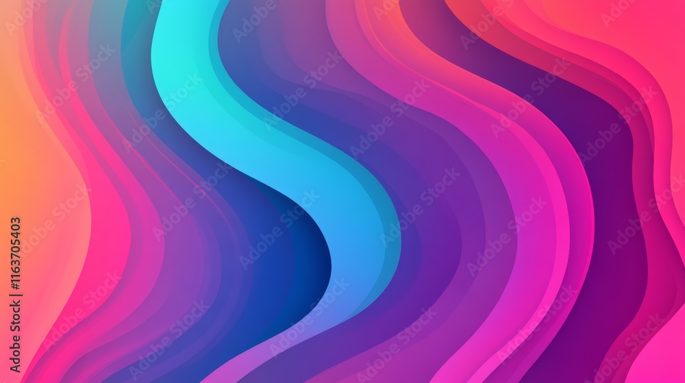 Obraz premium Abstract Colorful Waves Background Design