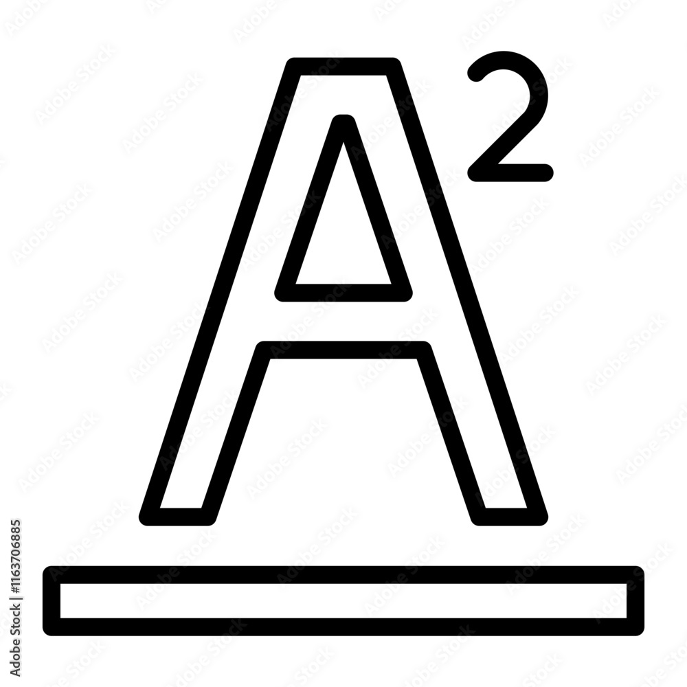 Superscript Vector Line Icon Design Superscript Vector Line Icon Design
