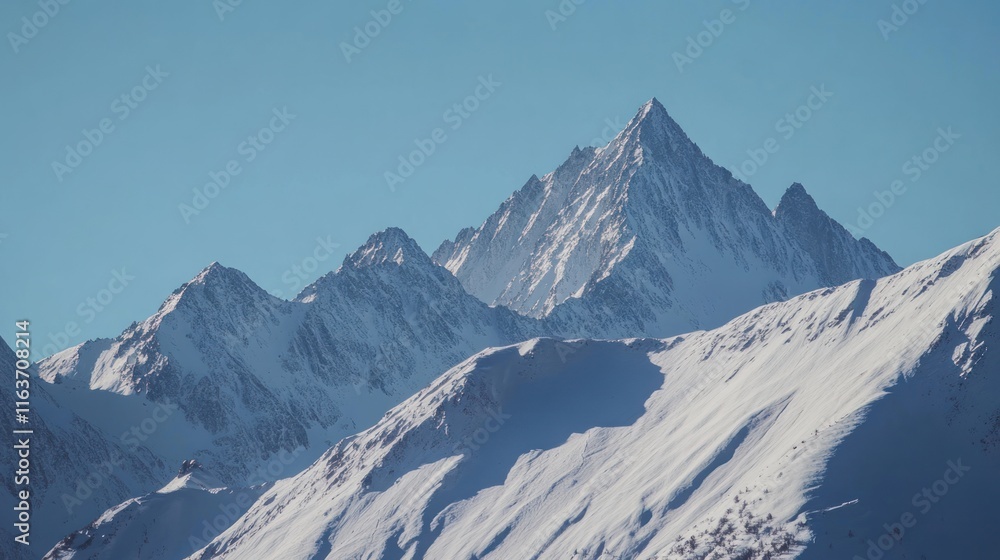 Fototapeta premium Majestic Winter Mountain Range