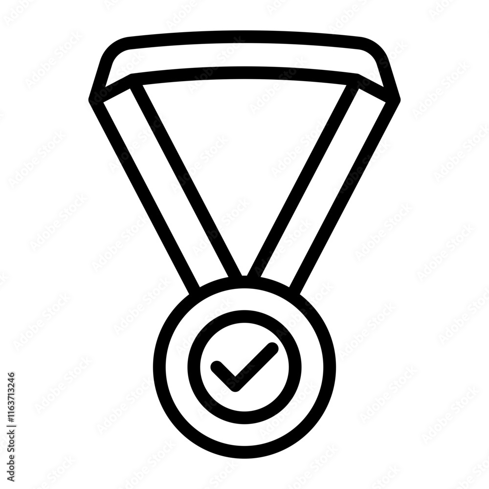 Medal Vector Line Icon Design Medal Vector Line Icon Design