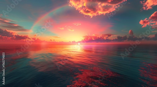 rainbow over the sea