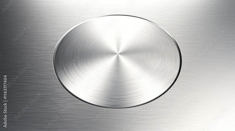 Brushed abstract background idea. Close-up of a polished metallic button with a sleek and modern design. Brushed abstract background idea. Close-up of a polished metallic button with a sleek and modern design.
